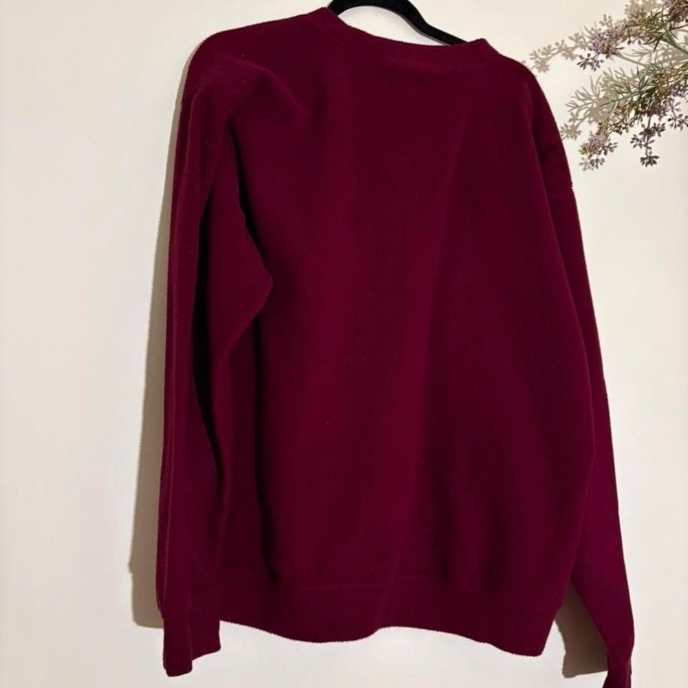 Vintage Y2K L.L. Bean Men's Fleece Pullover Men's Burgundy Crewneck Large